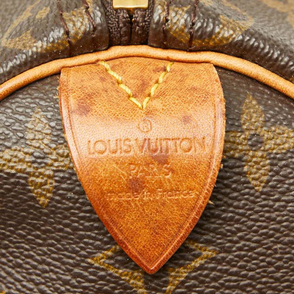LOUIS VUITTON Brown Monogram Leather Speedy 25 Boston Bag - Picture 10 of 11